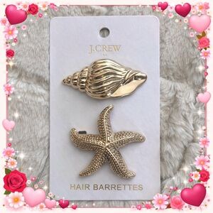 J Crew barrettes Shell & Starfish
